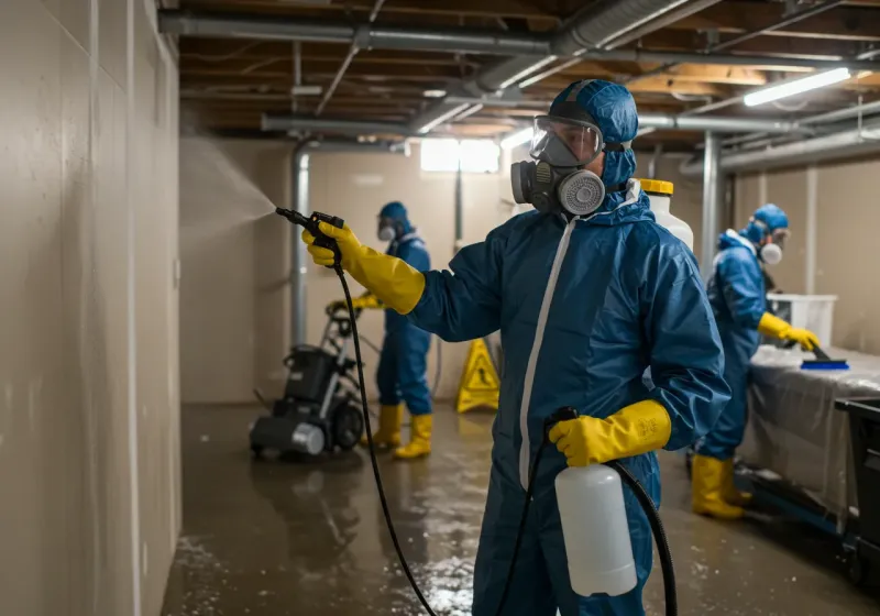 Basement Sanitization and Antimicrobial Treatment process in Daleville, AL